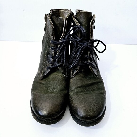 Stylish Women's Green Ankle Boots - Picture 3 of 9
